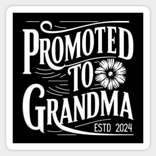 Promoted to grandma 2024, first time grandma Sticker